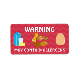 Aviso Puede Contener Pegatinas Alerta De Alergenos