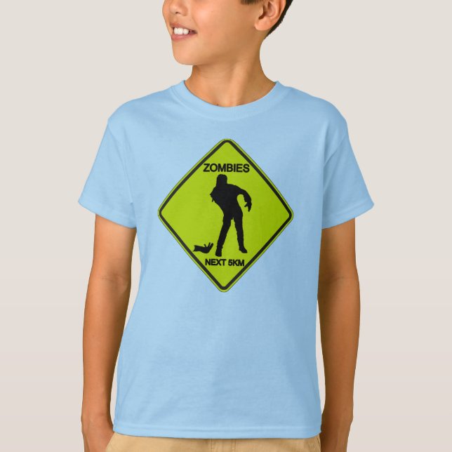 Aviso: Zombies - Camiseta de niño (Anverso)