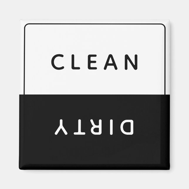 Avisos de lavavajillas de Office Imán de limpieza  (Frente)