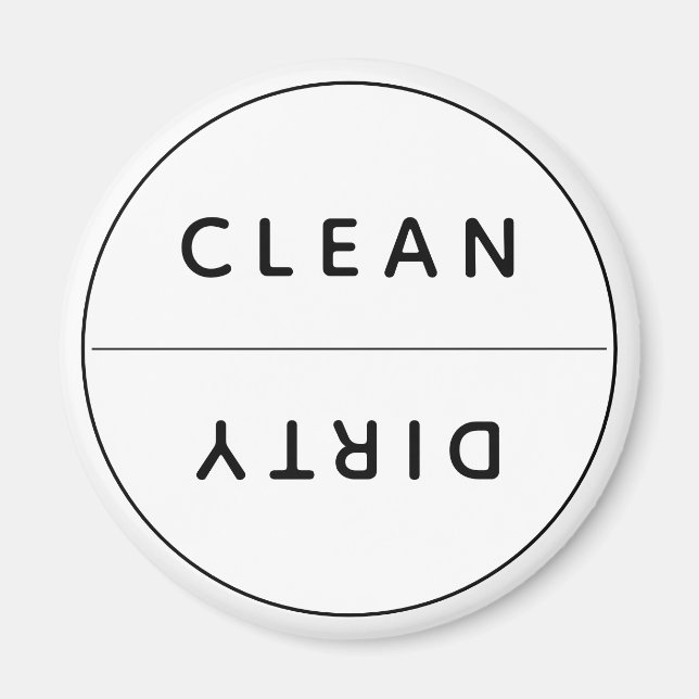 Avisos de lavavajillas de Office Imán de limpieza  (Frente)