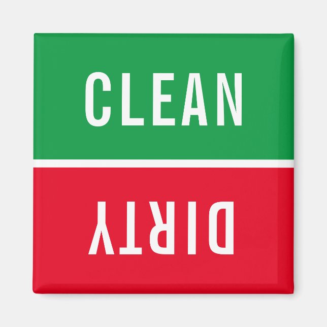 Avisos de lavavajillas de Office Imán de limpieza  (Frente)