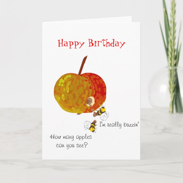 Avispas que beben la sidra, tarjetas de cumpleaños (Anverso)