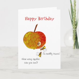 Avispas que beben la sidra, tarjetas de cumpleaños