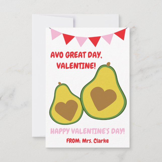 ¡Avo Gran Día! Tarjeta de El día de San Valentín d (Anverso)