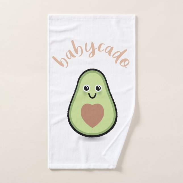 Avocado mit Herz Babycado für ein Baby (Toalla de mano)