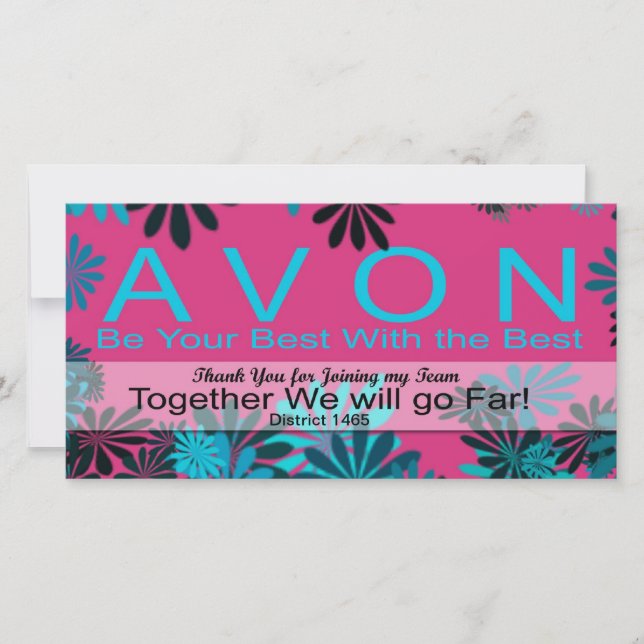 AVON le agradece por unirse a mi tarjeta del (Anverso)