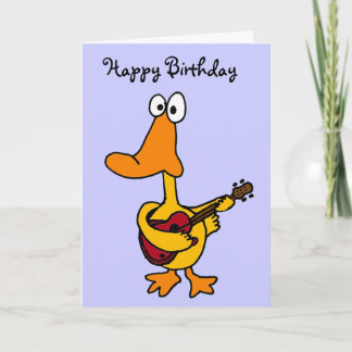 AW- Gracioso pato con tarjeta de cumpleaños de gui