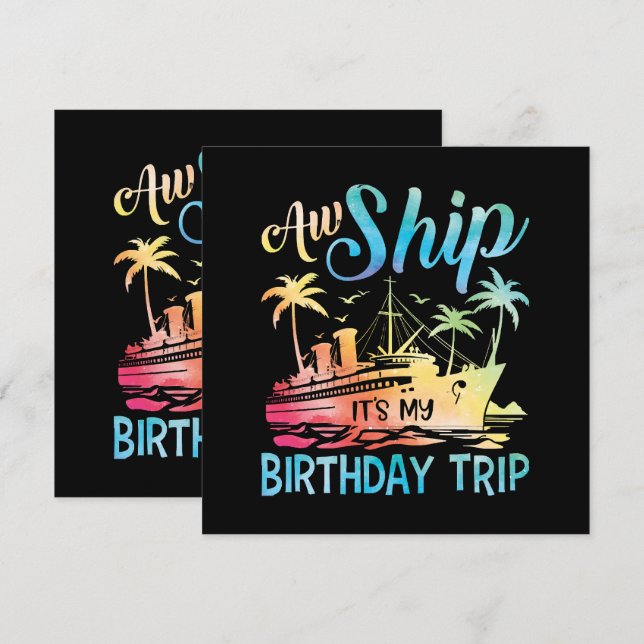 Aw Ship es mi viaje de cumpleaños (Anverso / Reverso)