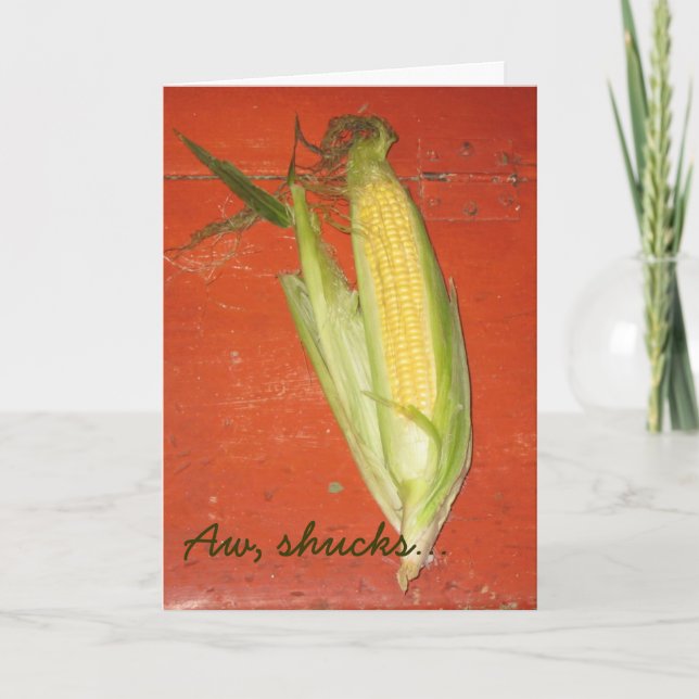 Aw, Tarjeta De Saludo De Shucks (Anverso)