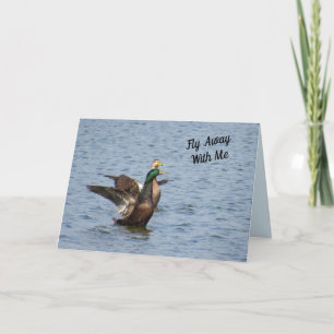 Away Conmigo - Tarjeta De San Valentín De Pato Mal