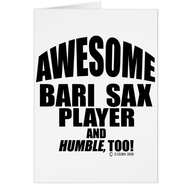 Awesome Bari Sax Player (Frente)