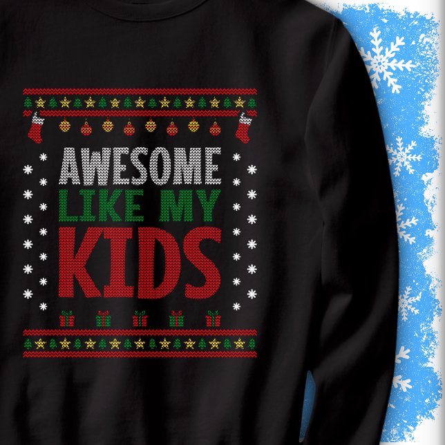 Awesome Like My Kids Christmas Knit Sweater Look (Subido por el creador)
