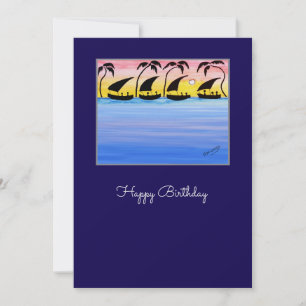 Awesome Tarjeta de cumpleaños de ondas moradas y a