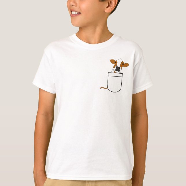 AX- Vaca en una camiseta de bolsillo (Anverso)