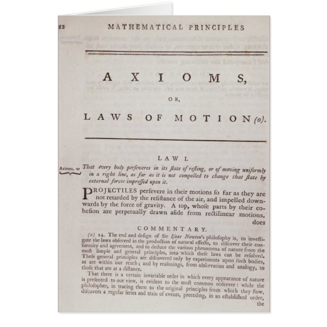 Axiomas, o leyes del movimiento, del volumen I (Frente)