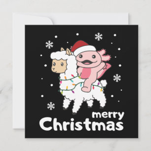 Axolotl Llama Alpaca Feliz Navidad Animales