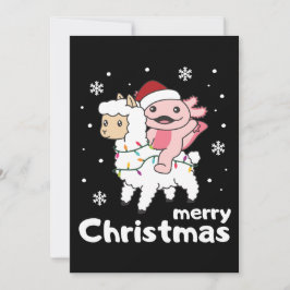 Axolotl Llama Alpaca Feliz Navidad Animales