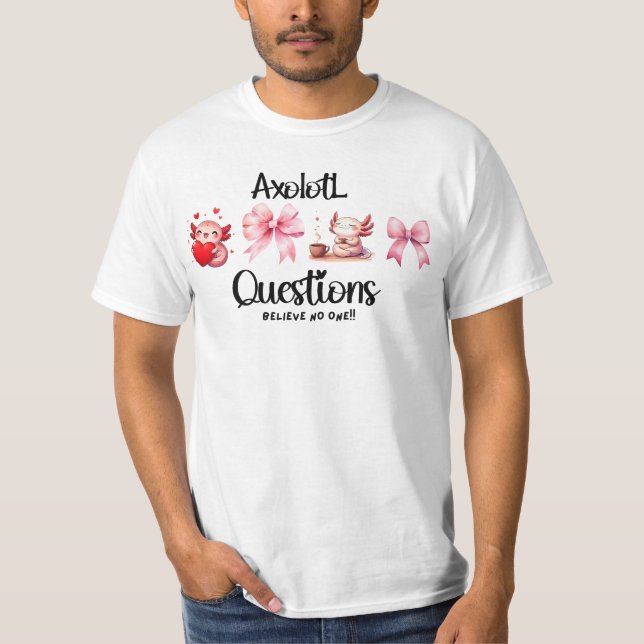 axolotl pregunta graciosas camisetas de novedad pa (Anverso)