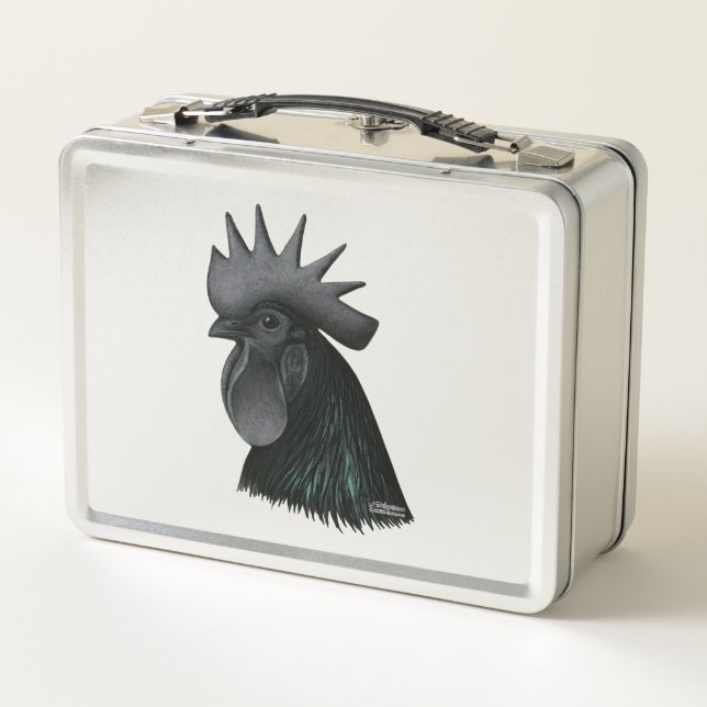 Ayam Cemani Rooster Head (Reverso)