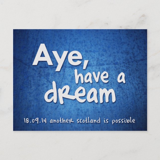 Aye, tenga una postal ideal (Anverso)