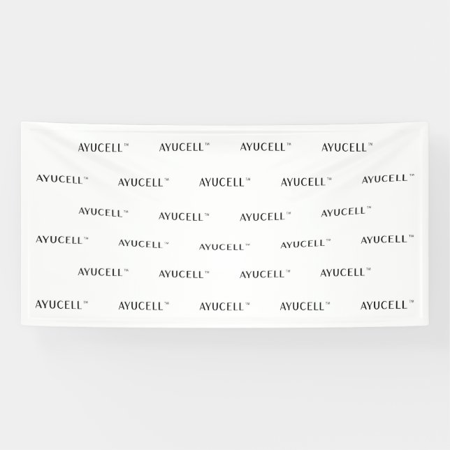 Ayucell 4x8 pancarta paso y repetición - Blanco (Horizontal)