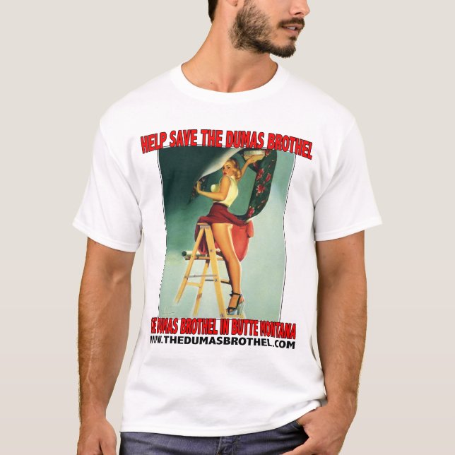 Ayuda ahorrar la camiseta del burdel de Dumas (Anverso)
