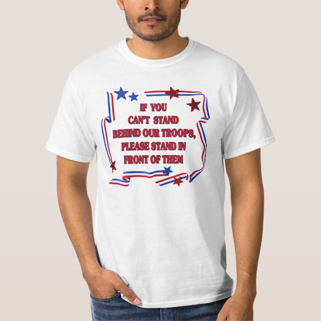 Ayuda patriótica nuestra camiseta de las tropas (Anverso)