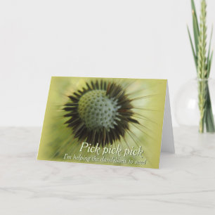 Ayudando a los dientes de león Tarjeta de felicita