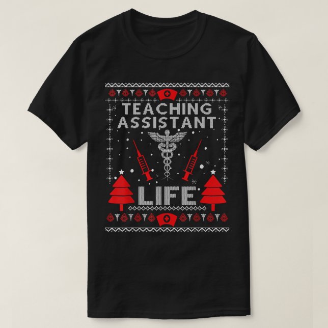 Ayudante de la enseñanza Navidades feos sudaderas  (Diseño del anverso)