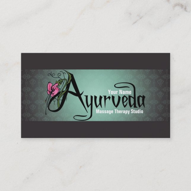 Ayurveda - tarjeta de visita (Anverso)