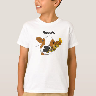 AZ- camisa divertida de la vaca y de la trompeta