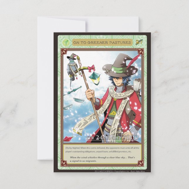 AZ card - On to Greener Pastures (Anverso)