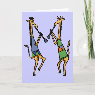 AZ- jirafas del baile que saludan o tarjetas de