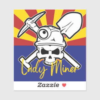 AZ Lady Miner Pegatina
