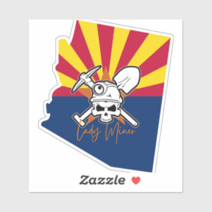 AZ State Lady Miner Pegatina
