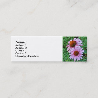 AZ- tarjetas de visita florales rosadas de