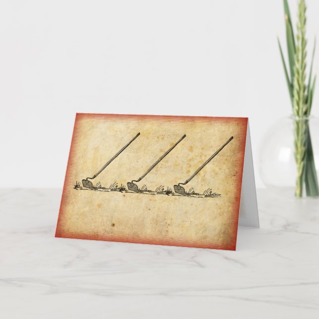 Azada, azada, tarjeta de felicitación de la azada (Anverso)