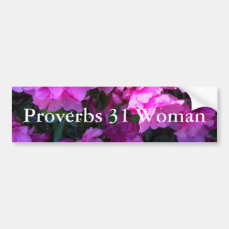 Azaleas Proverbs 31 Mujer Pegatina de parachoques