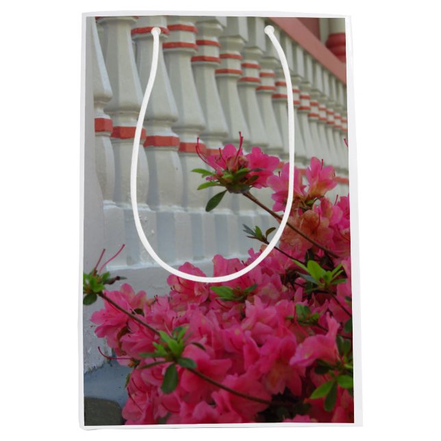 Azaleas rosada - Bolsa de regalo media de viñedo d (Anverso)
