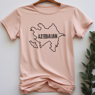 Azerbaiyán: Mapa del país de camiseta azerbaiyana