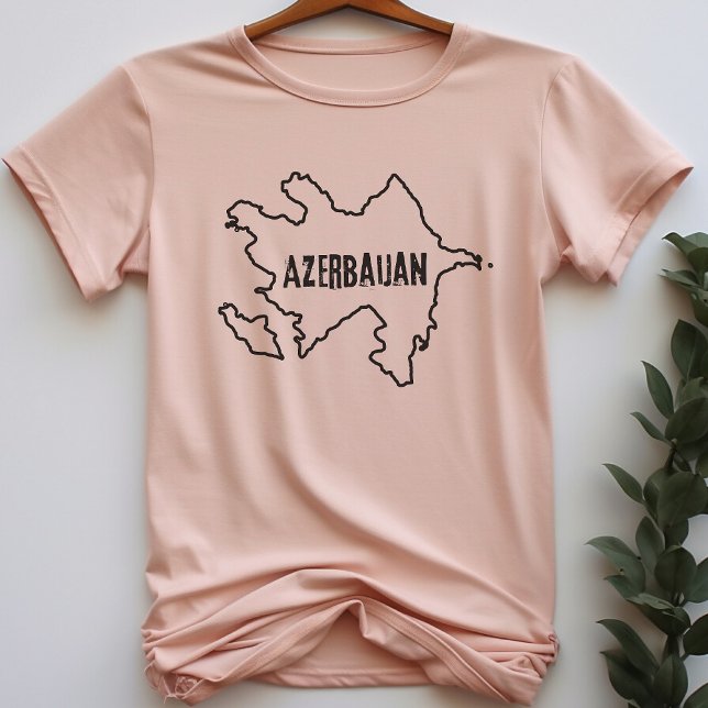 Azerbaiyán: Mapa del país de camiseta azerbaiyana (Subido por el creador)