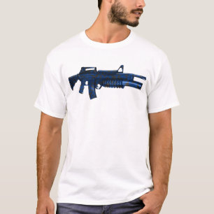 Azmodeus Camo M16 azul, camiseta