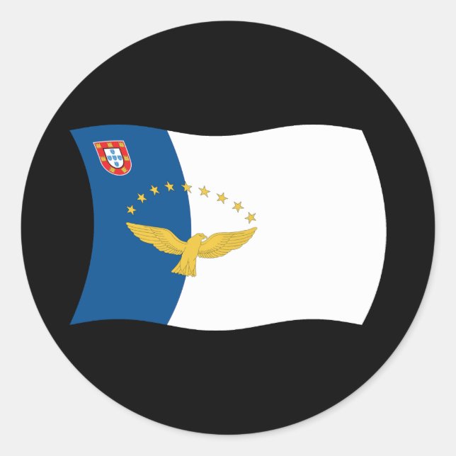 Azores Flag Pegatina (Anverso)