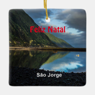 Azores: Ornamento de Navidad Panorámico de Sao Jo