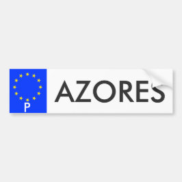 Azores Pegatina de la placa de matrícula de la Uni