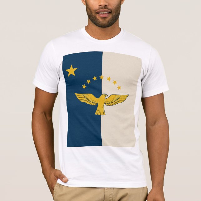 Azores Portugal Camiseta inspirada en la bandera - (Anverso)