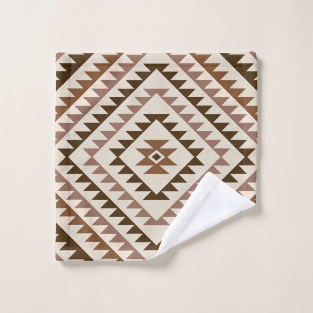 Aztec Diamond Motif Design Browns+Cream (Toallita)