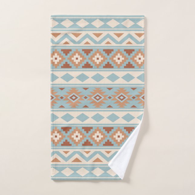 Aztec Essence Ptn IIIb Blue Cream Terracottas (Toalla de mano)