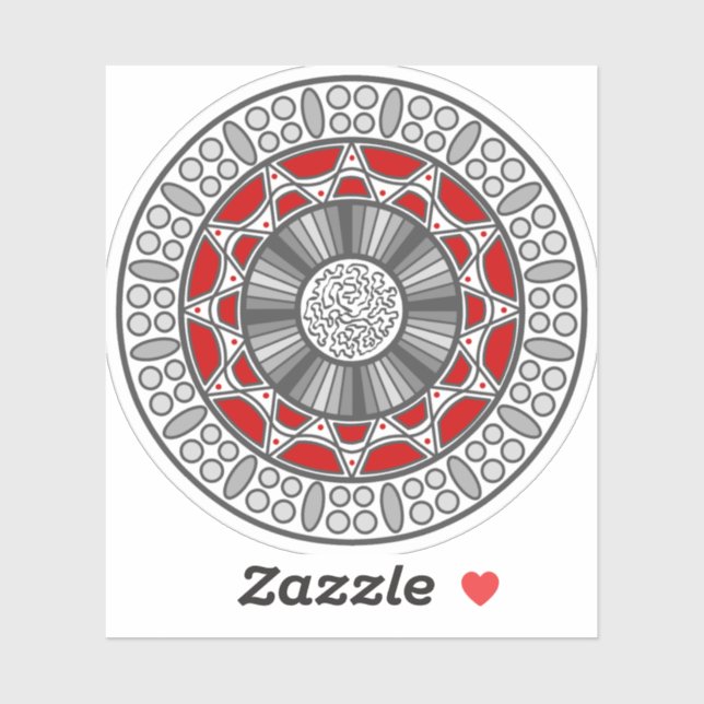 Aztec se encuentra con Alien Contour Pegatina (Hoja)