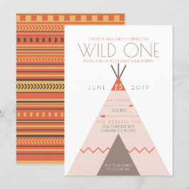 Aztec Wild One | Primera invitación de cumpleaños